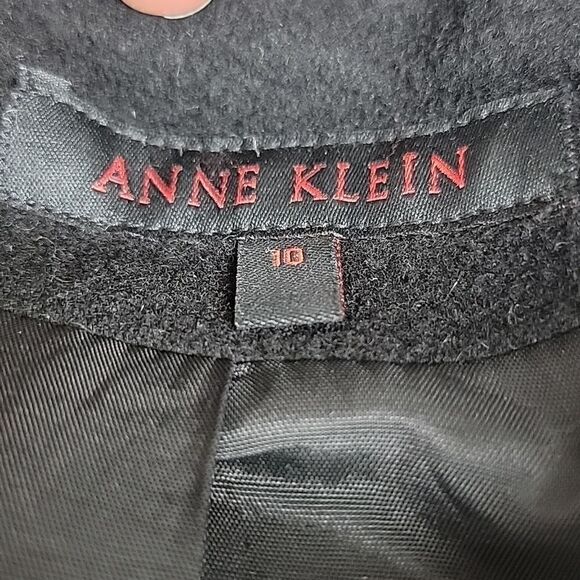 ‎ANNE KLEIN Black Wool Blend Coat [SIZE 10] - Picture 5 of 10